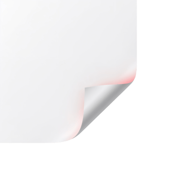 Crisp white page curl revealing delicate shading against an infinite expanse graphic resource png