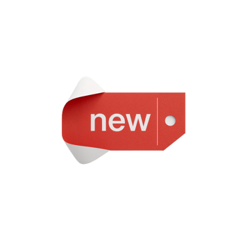 Eye-catching promotional label for new arrivals with modern aesthetics and isolated design appeal png