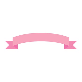 Pink Blank Ribbons in Flat Style Template vector