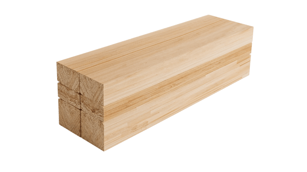 Neatly stacked lumber beams demonstrating wood grain texture on a transparent canvas png