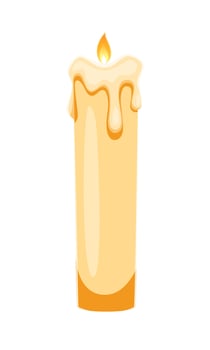 Day of the Dead font burning candle digit 1 one vector
