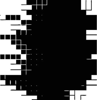 A black and white image of a square pattern vector