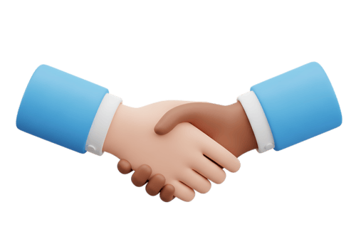 Diverse hands shaking in agreement symbolizing partnership and trust isolated on transparent background png