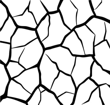 Cracked black and white pattern vector