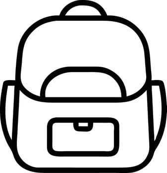 Stylish backpack icon for travel adventures, school, and everyday essentials, perfect for logos, and creative designs projects vector