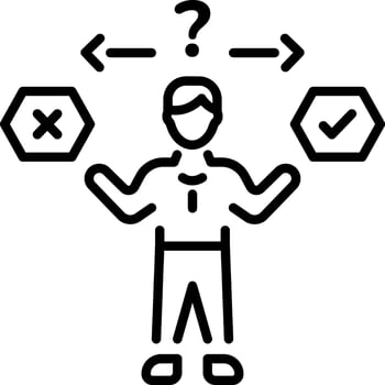 A line style icon showing star podium vector