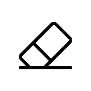 Line Art Simple Black Colored Eraser Icon Trendy Template vector
