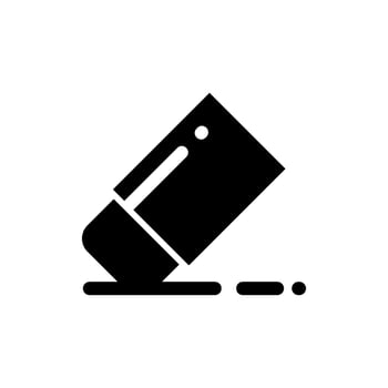 Black Bold Glyph Eraser Icon Trendy Template vector
