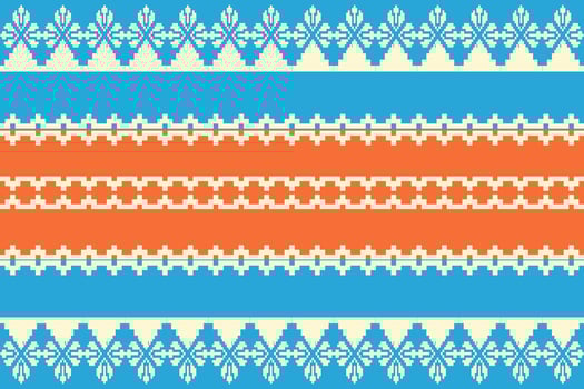 Abstract Pixel Art in Warm and Cool Colors vector