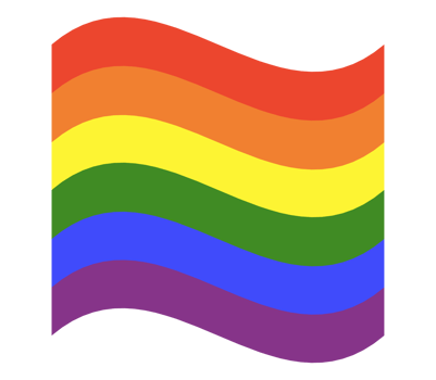 Waving Rainbow Flag Illustration. LGBT Pride Banner png