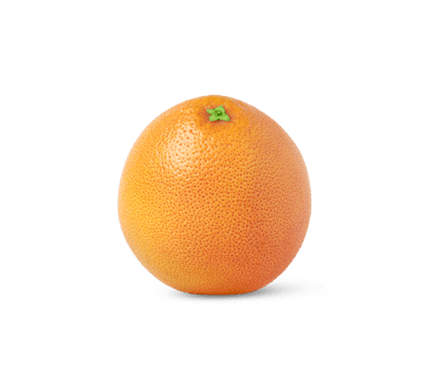Single orange fruit isolated. Whole grapefruit with clipping path. png