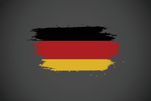 Germany Flag with Artistic Brushstroke Effect. vector