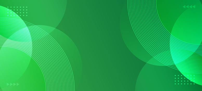Green abstract background with circles vector