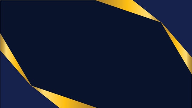 a blue and gold background with a curved line vector