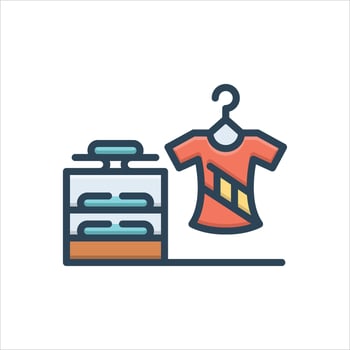 Color icon textile vector