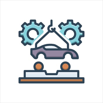 Color icon automotive vector