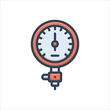 Color icon pressure vector