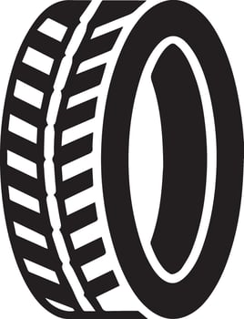 Racing Tire , Sporty Black Silhouette Icon Design vector