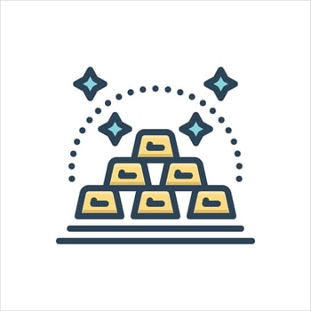 Color icon gold-loan vector
