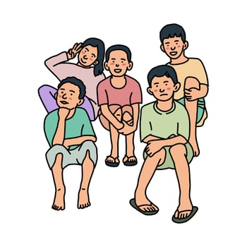 Cute cartoon design of a friendship. Friends day. cartoon vector