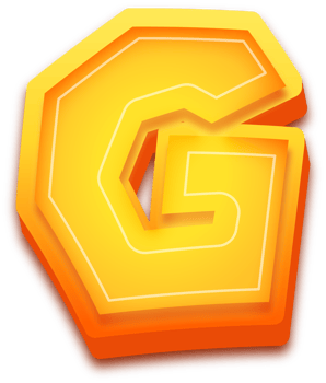 Orange Light 3D Cartoon Alphabet, Letter G png