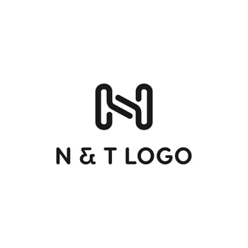 Letter logo design N letter T letter logo inspiration vector