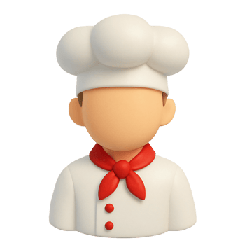 3d illustration chef character professional culinary avatar icon png