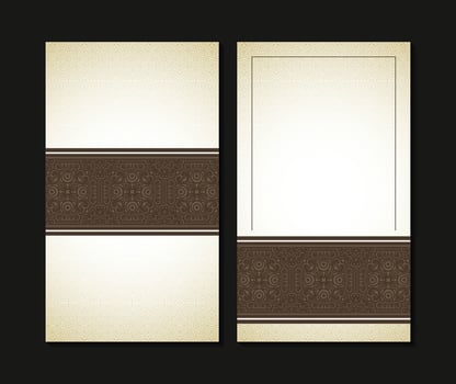 Elegant invitation design with borders vector