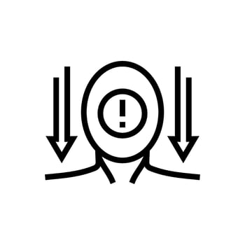 peer pressure adolescence puberty line icon illustration vector