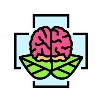 cognitive health inclusive fitness color icon illustration vector