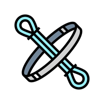 stretching band functional fitness color icon illustration vector