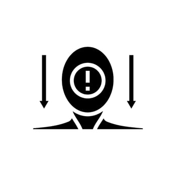 peer pressure adolescence puberty glyph icon illustration vector