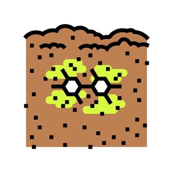 soil contamination pcb color icon illustration vector