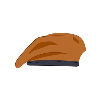 army beret hat military cartoon illustration vector