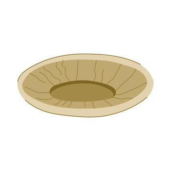 compostable bamboo plate cartoon vector