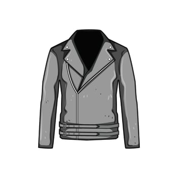 lambskin leather jacket male cartoon illustration vector