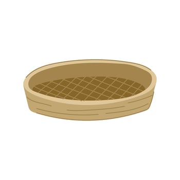 durable bamboo plate cartoon object vector