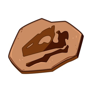 amber fossil cartoon vector
