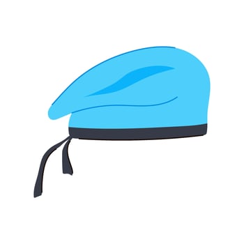wool beret hat military cartoon illustration vector