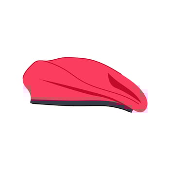 insignia beret hat military cartoon illustration vector
