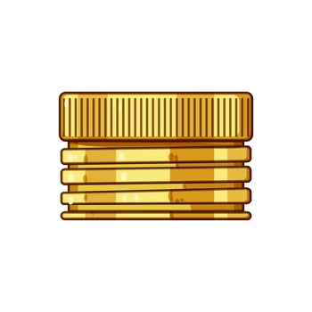 gasket metall bottle cap cartoon illustration vector