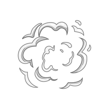 particles dust burst cartoon illustration vector