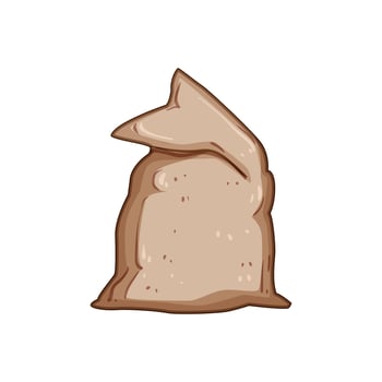 erosion sand bag cartoon vector