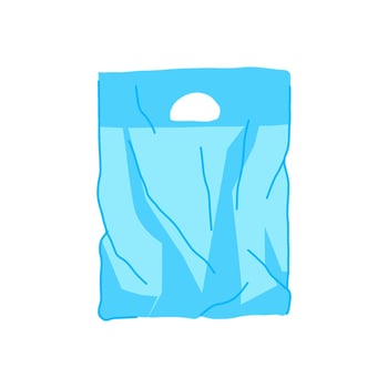 recycling plastic shopping bag cartoon illustration vector