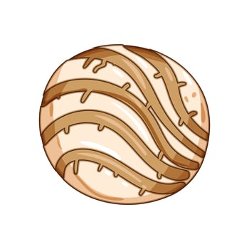 tradicional mexican conchas cartoon illustration vector