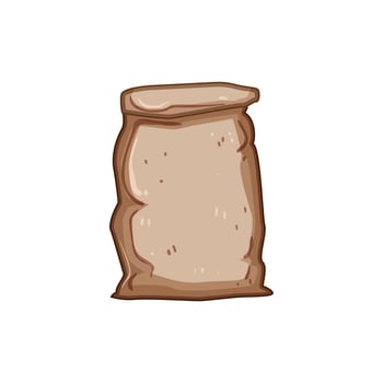 landscaping sand bag cartoon vector