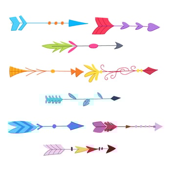 boho arrow set cartoon vector