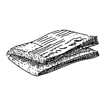 journalism newspaper sketch hand drawn object vector