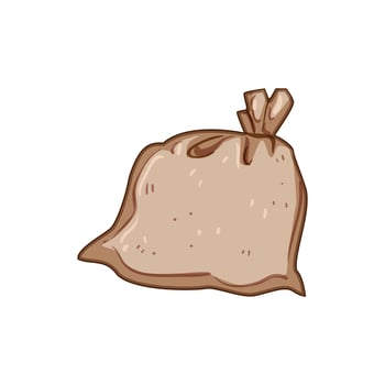 stability sand bag cartoon vector