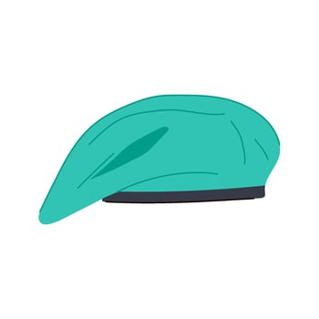cap beret hat military cartoon illustration vector